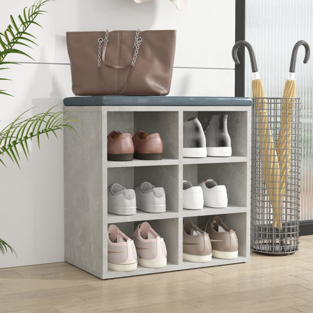Shoe Cabinet Concrete Grey 52.5x30x50 cm